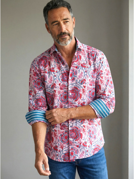 chemise homme slim fit noah coton imprimé