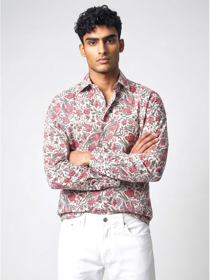 chemise homme slim fit noah coton imprimé