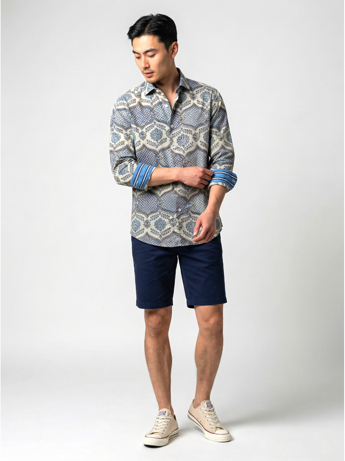 chemise homme slim fit noah coton imprimé