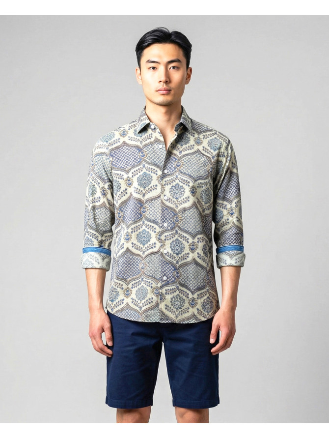 chemise homme slim fit noah coton imprimé