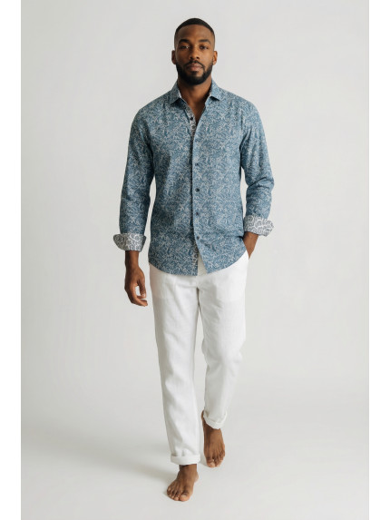 chemise homme slim fit noah coton imprimé