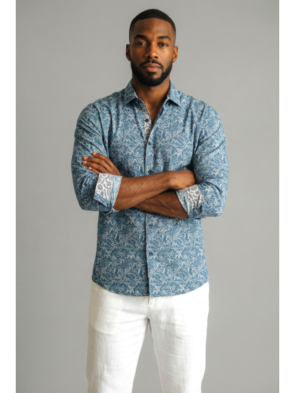 chemise homme slim fit noah coton imprimé