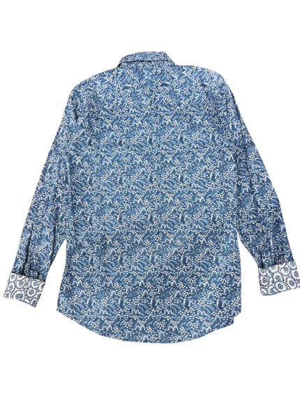 détail tissu chemise coton imprimé homme