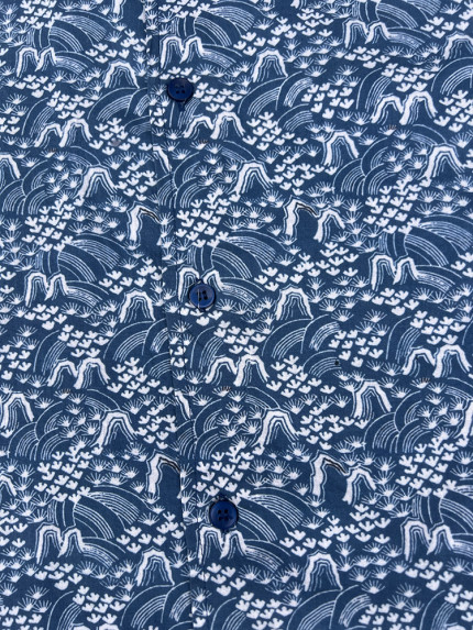 détail tissu chemise coton imprimé homme