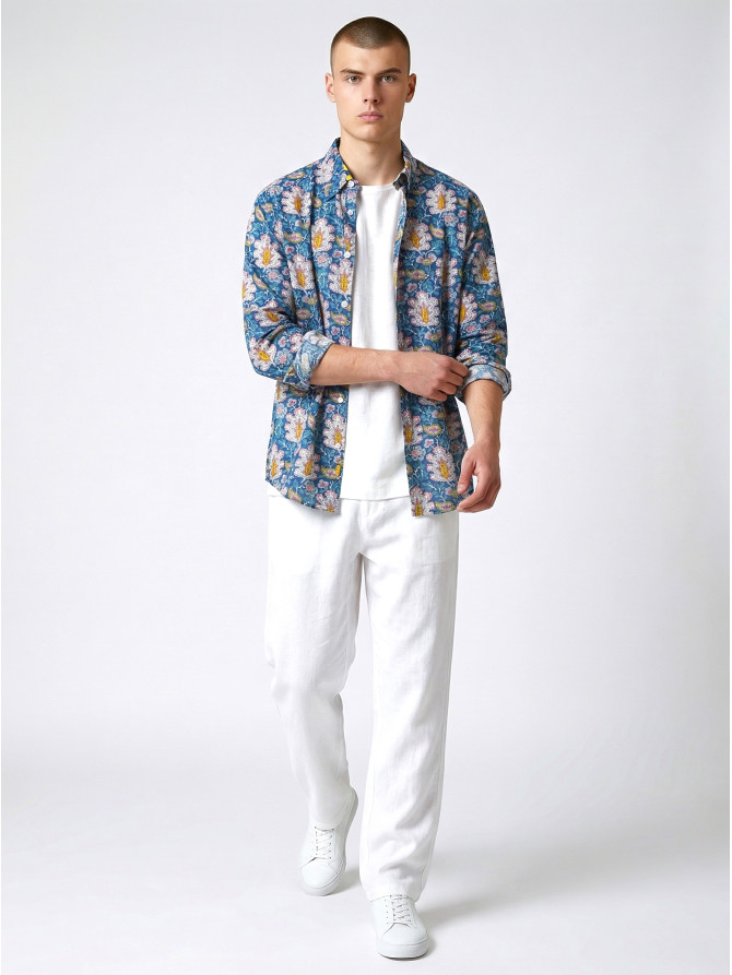 chemise homme slim fit noah coton imprimé