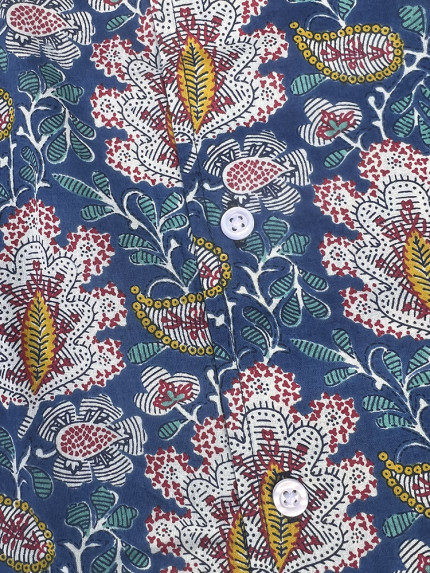 détail tissu chemise coton imprimé homme