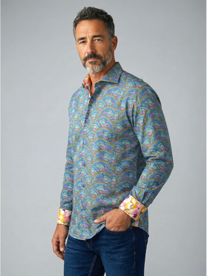 chemise homme slim fit noah coton imprimé