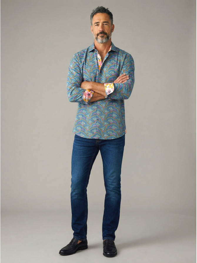 chemise homme slim fit noah coton imprimé