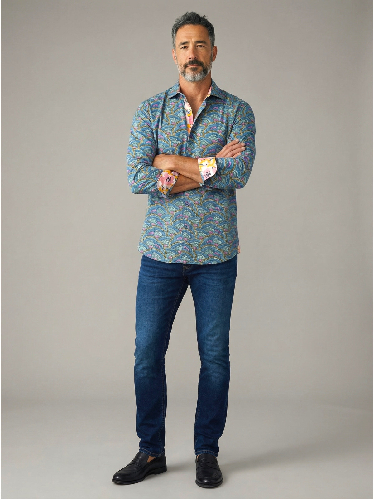 chemise homme slim fit noah coton imprimé