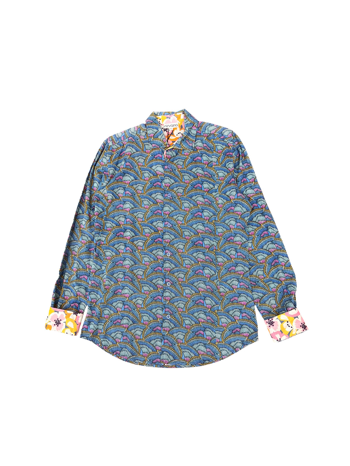 détail tissu chemise coton imprimé homme