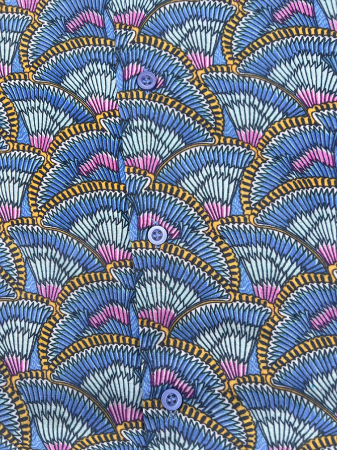 détail tissu chemise coton imprimé homme