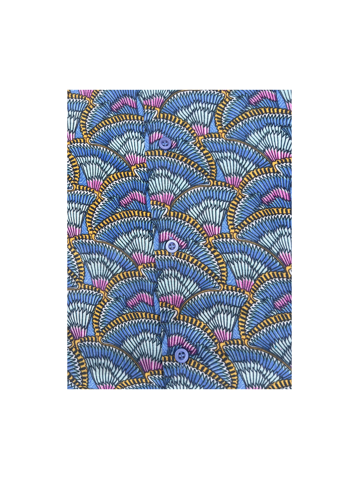 détail tissu chemise coton imprimé homme