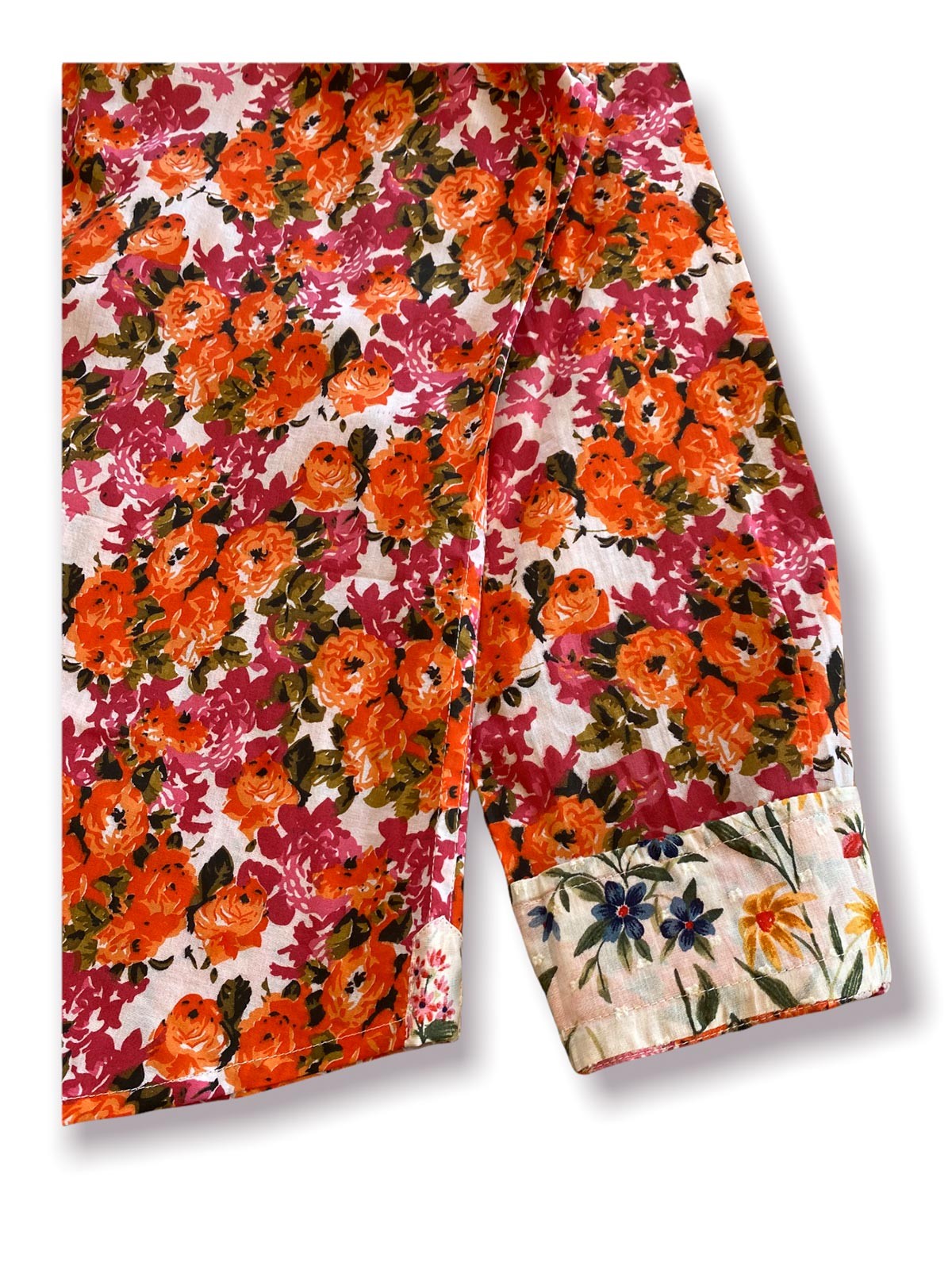 Chemise à fleurs corail Kormo