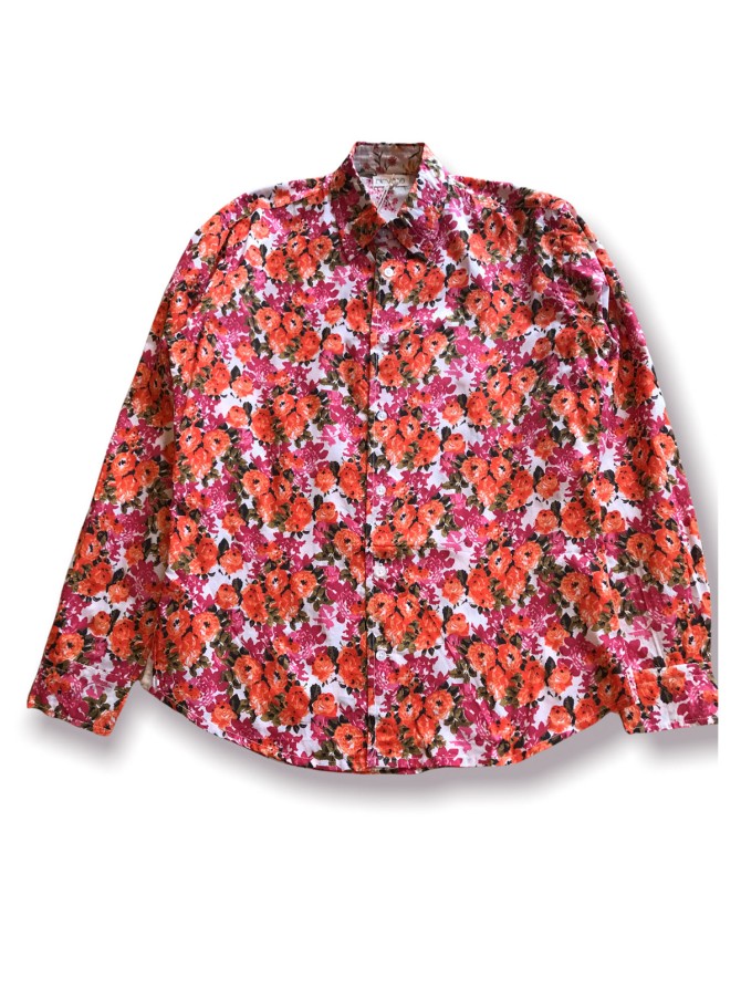 Chemise à fleurs corail Kormo